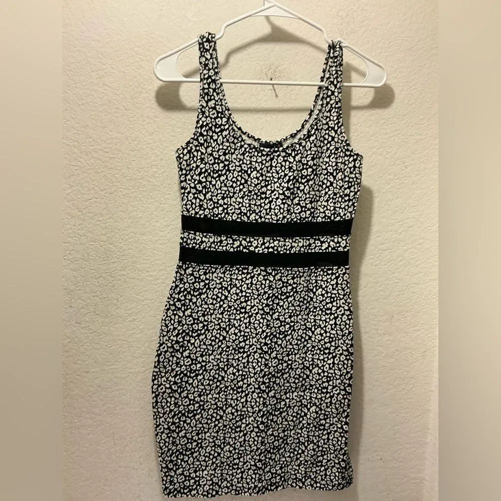 Material Girl Black and White Mini Dress